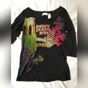 DKNY Kids Black Graphic Top